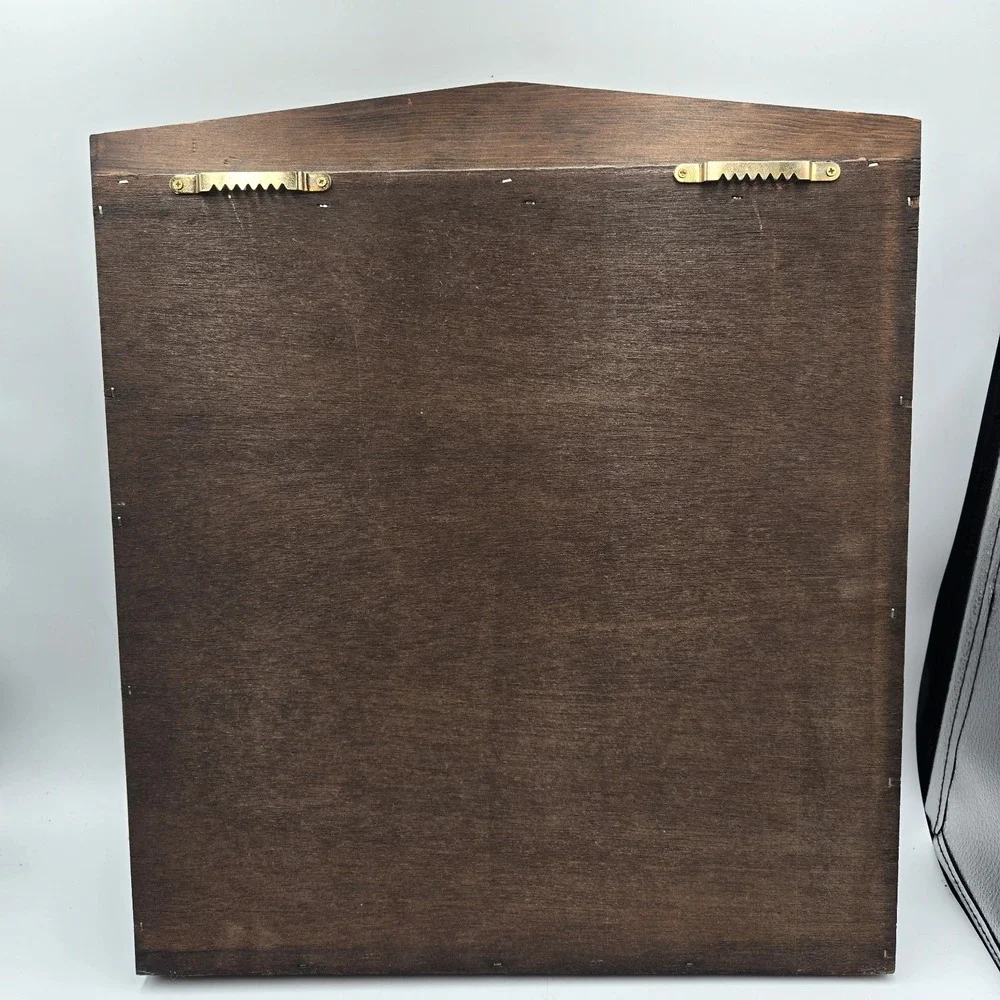 Vtg Miniatures Display Case Cabinet Wood Sliding Plexiglass Front 100 Cubbies